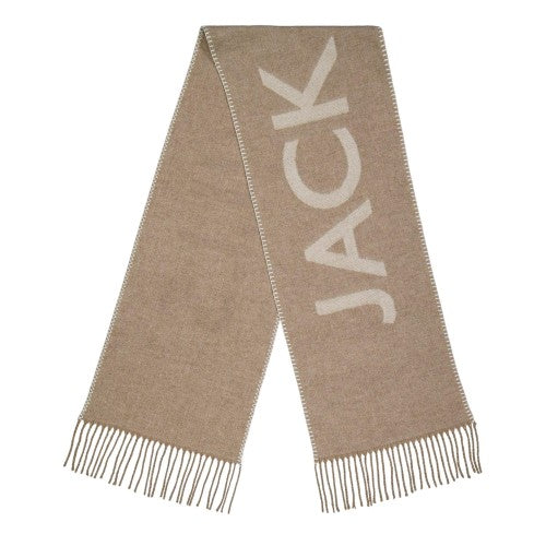 Front - Jack Wills Lettering Intarsia Logo Scarf