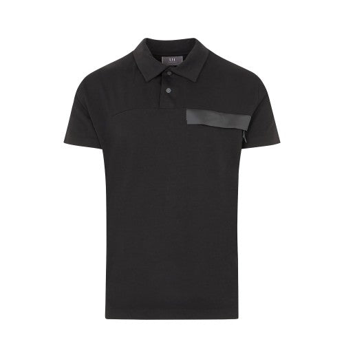 Front - Unlike Humans Mens Zip Pocket Polo Shirt