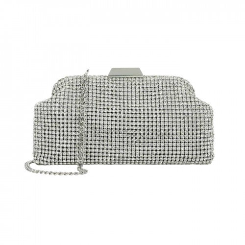 Front - Dune London Blingish Metallic Clutch Bag