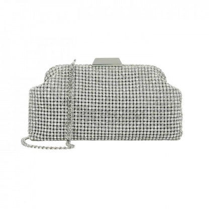 Front - Dune London Blingish Metallic Clutch Bag