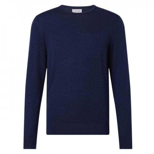 Front - Calvin Klein Mens Merino Wool Regular Jumper