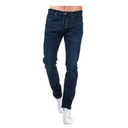 Front - Weekend Offender Mens Denim Tapered Jeans