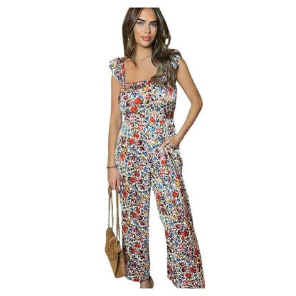 Front - AX Paris Womens/Ladies Floral Polyester Jumpsuit