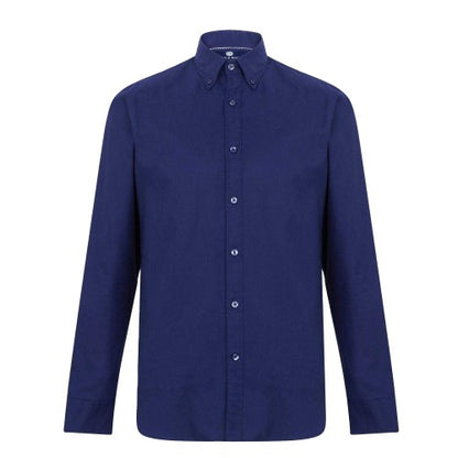 Front - Haines and Bonner Mens Oxford Cotton Slim Button-Down Shirt