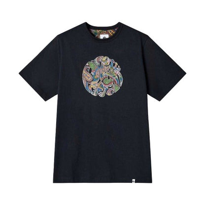 Front - Pretty Green Mens Paisley Cotton Regular Casual T-Shirt
