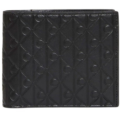 Front - Calvin Klein Embossed Leather Wallet