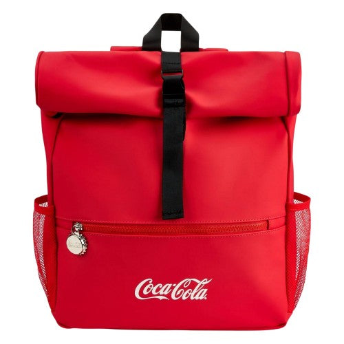 Front - Coca-Cola Roll Top Backpack