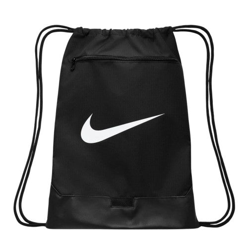 Front - Nike Brasilia Logo Gym Drawstring Bag