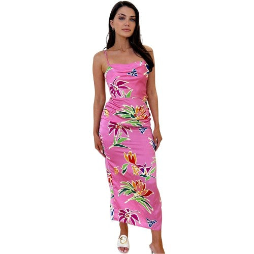 Front - AX Paris Womens/Ladies Polyester Evening Midi Dress