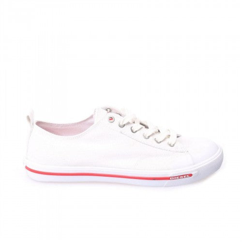 Front - Diesel Mens S-Athos Stripe Detail Canvas Trainers
