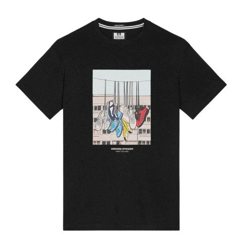 Front - Weekend Offender Mens Trainers T-Shirt