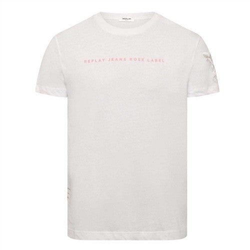 Front - Replay Womens/Ladies Label Cotton T-Shirt