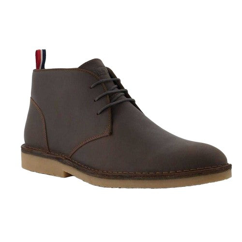 Front - Dune London Mens Suede Contrast Sole Desert Boots