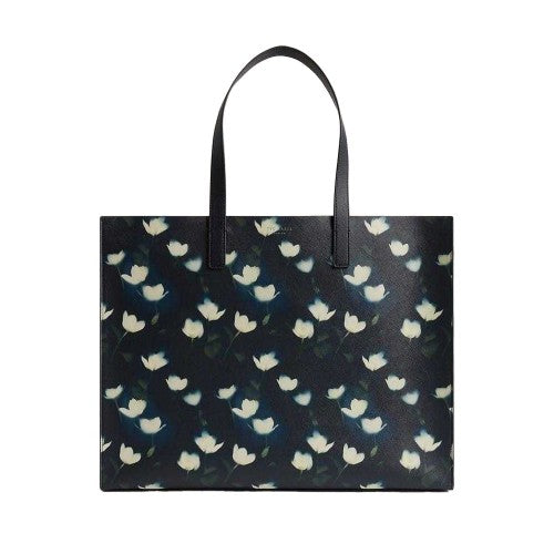 Front - Ted Baker Floral Faux Leather Tote Bag