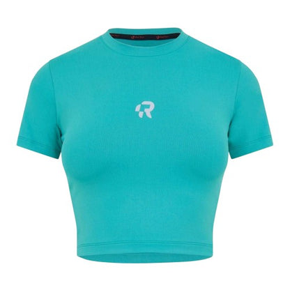 Front - Red Run Womens/Ladies Crop Top