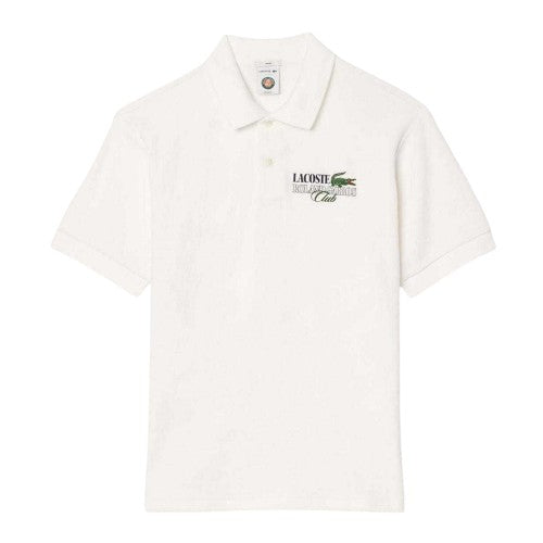 Front - Lacoste Unisex Adult Roland Garros Edition Terrycloth Tennis Polo Shirt