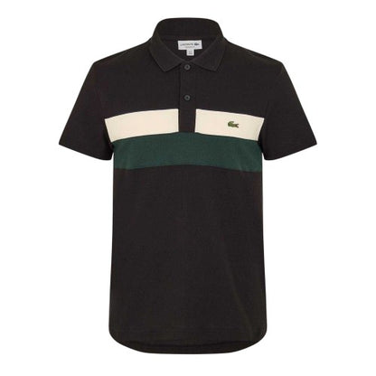 Front - Lacoste Mens Colour Block Polo Shirt