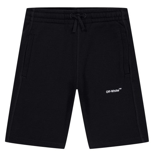 Front - Off White Childrens/Kids Helvetica Sweat Shorts