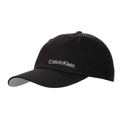 Front - Calvin Klein Mens Logo Curved Peak Golf Dad Hat