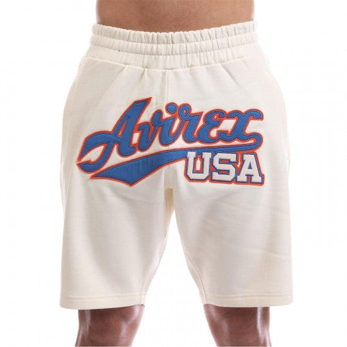 Front - Avirex Mens Haven Sweat Shorts