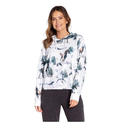 Front - PJ Salvage Womens/Ladies Scenic Relaxed Fit Drawstring Hoodie
