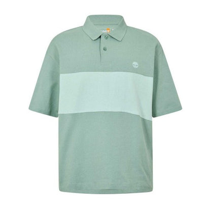 Front - Timberland Mens Colour Block Cotton Rugby Shirt
