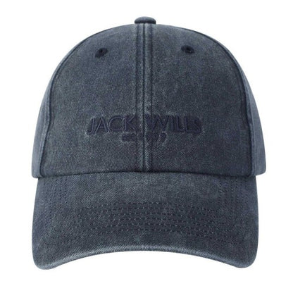 Front - Jack Wills Mens Washed Cotton Baseball Cap