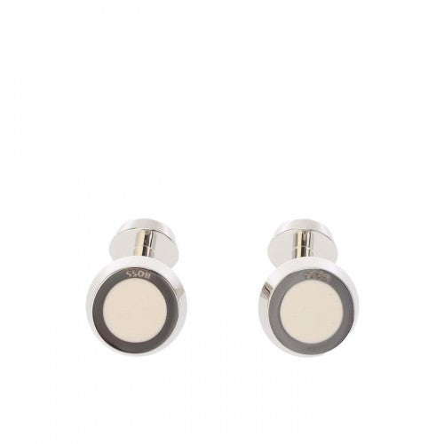 Front - Boss Mens Simony Polished Business Cufflinks