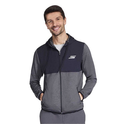 Front - Skechers Mens Relaxed Fit Full Zip Hoodie