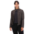 Front - Only Womens/Ladies Bandit Faux Leather Biker Jacket
