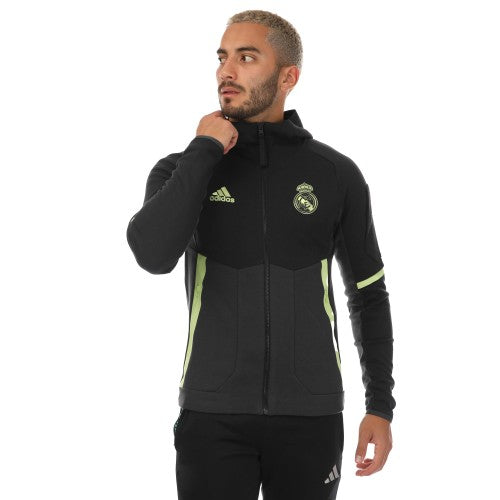 Front - Adidas Mens Real Madrid CF Anthem Jacket