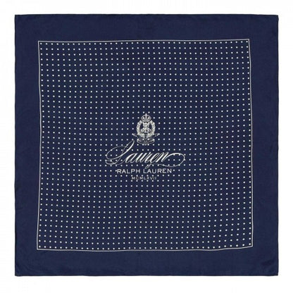 Front - Ralph Lauren Polka Dot Silk Scarf