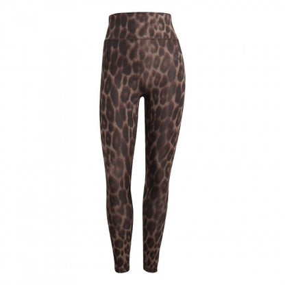 Front - Adidas Womens/Ladies Leopard Print Gym Leggings