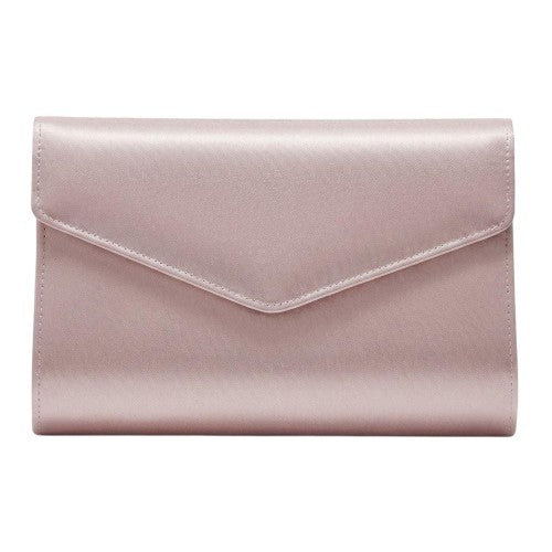 Front - Rainbow Glenda Envelope Satin Formal Clutch Bag
