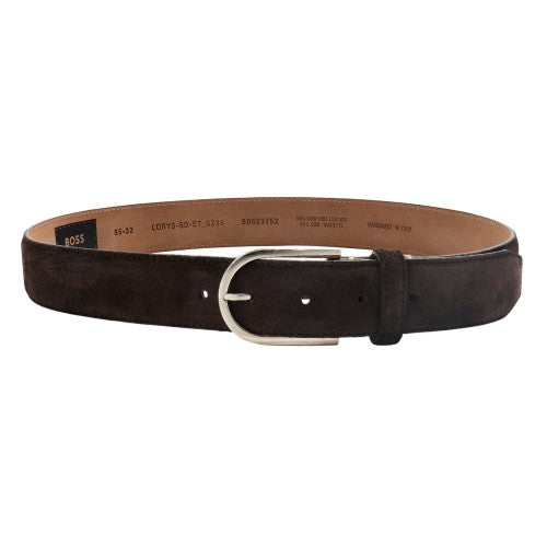 Front - Boss Logo Leather Pin Belt