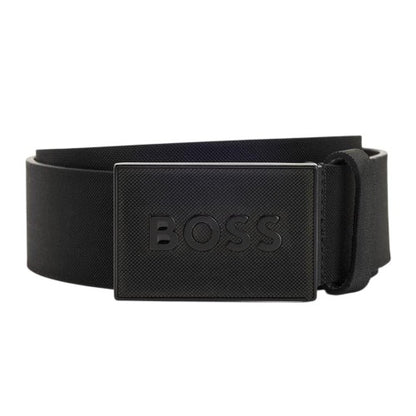 Front - Boss Logo Leather Belt