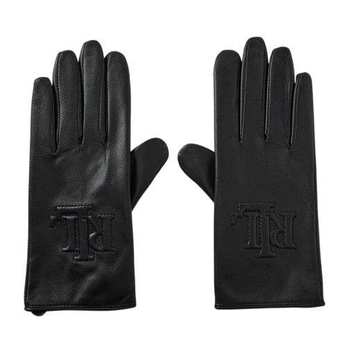 Front - Ralph Lauren Logo Leather Embossed Gloves