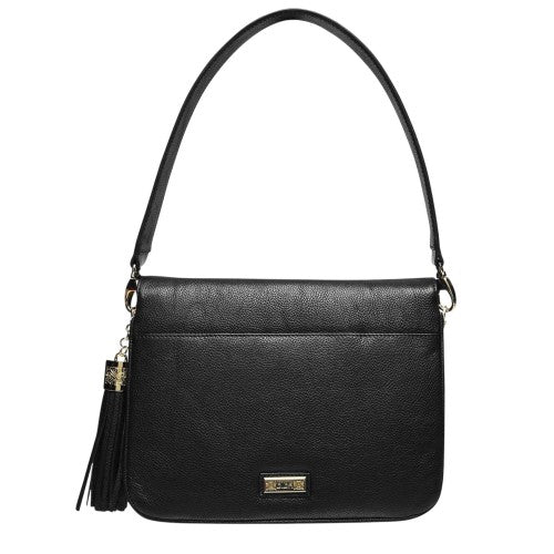 Front - Biba Gretal Logo Leather Crossbody Bag