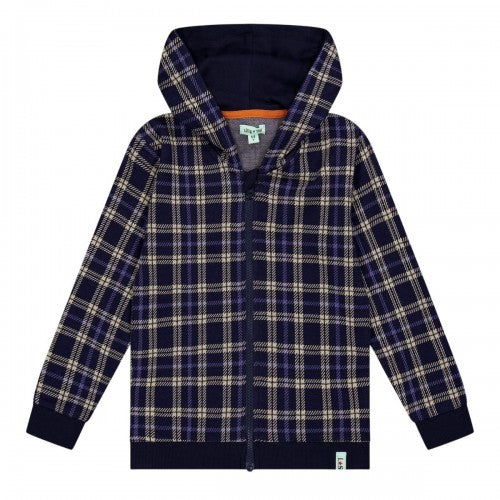 Front - Lilly & Sid Childrens/Kids Checked Hoodie