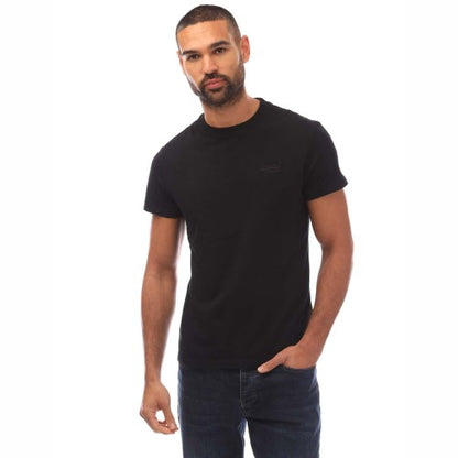 Front - Superdry Mens Embroidered Logo Vintage T-Shirt