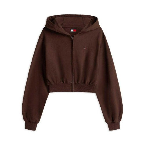 Front - Tommy Jeans Womens/Ladies Crop Hoodie