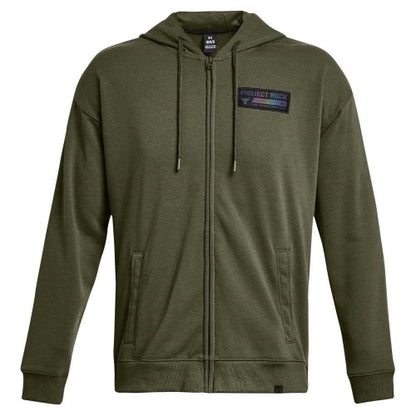 Front - Under Armour Mens Project Rock Relaxed Fit Full Zip Hoodie