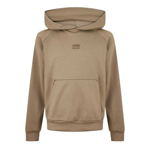 Front - Napapijri Mens Cotton Blend Raglan Hoodie
