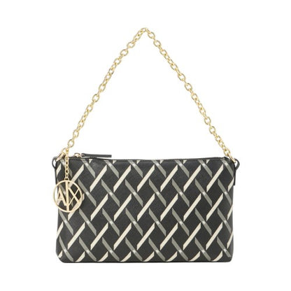 Front - Armani Exchange Patterned Shoulder Bag