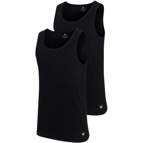 Front - Adidas Mens Relaxed Fit Tank Top (Pack of 2)