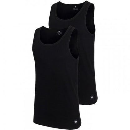 Front - Adidas Mens Relaxed Fit Tank Top (Pack of 2)