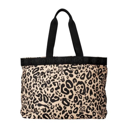 Front - Hugo Womens/Ladies Becky Leopard Print Tote Bag