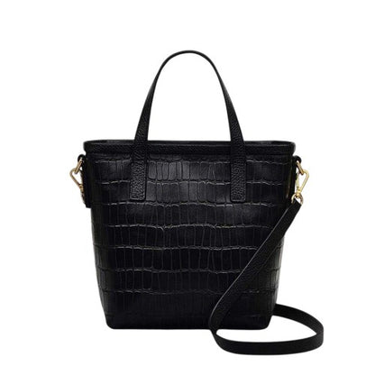 Front - Radley Brompton Croc Leather Trim Handbag