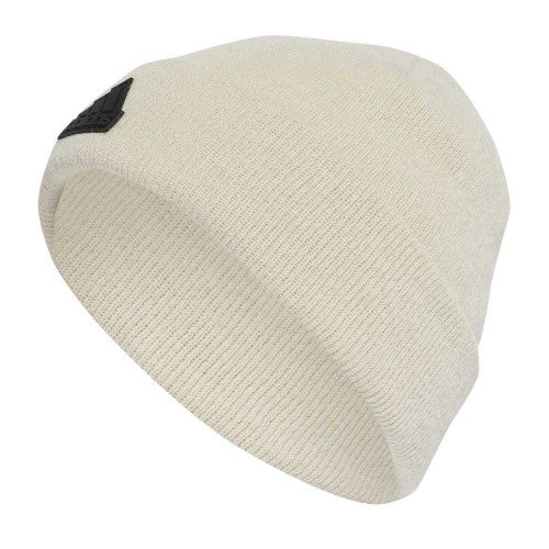 Front - Adidas Mens Tec Bea Rubberised Logo Cold.Rdy Beanie