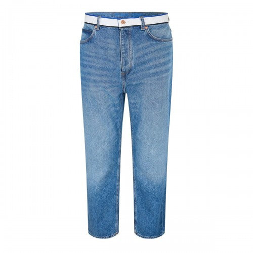 Front - Hugo Mens Nate Denim Wide Leg Jeans